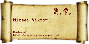 Mizsei Viktor névjegykártya