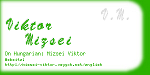 viktor mizsei business card